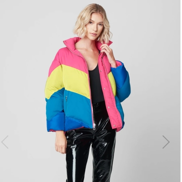 BLANK NYC 2 in 1 Reversible Pink Puffer Jacket - Picture 1 of 15